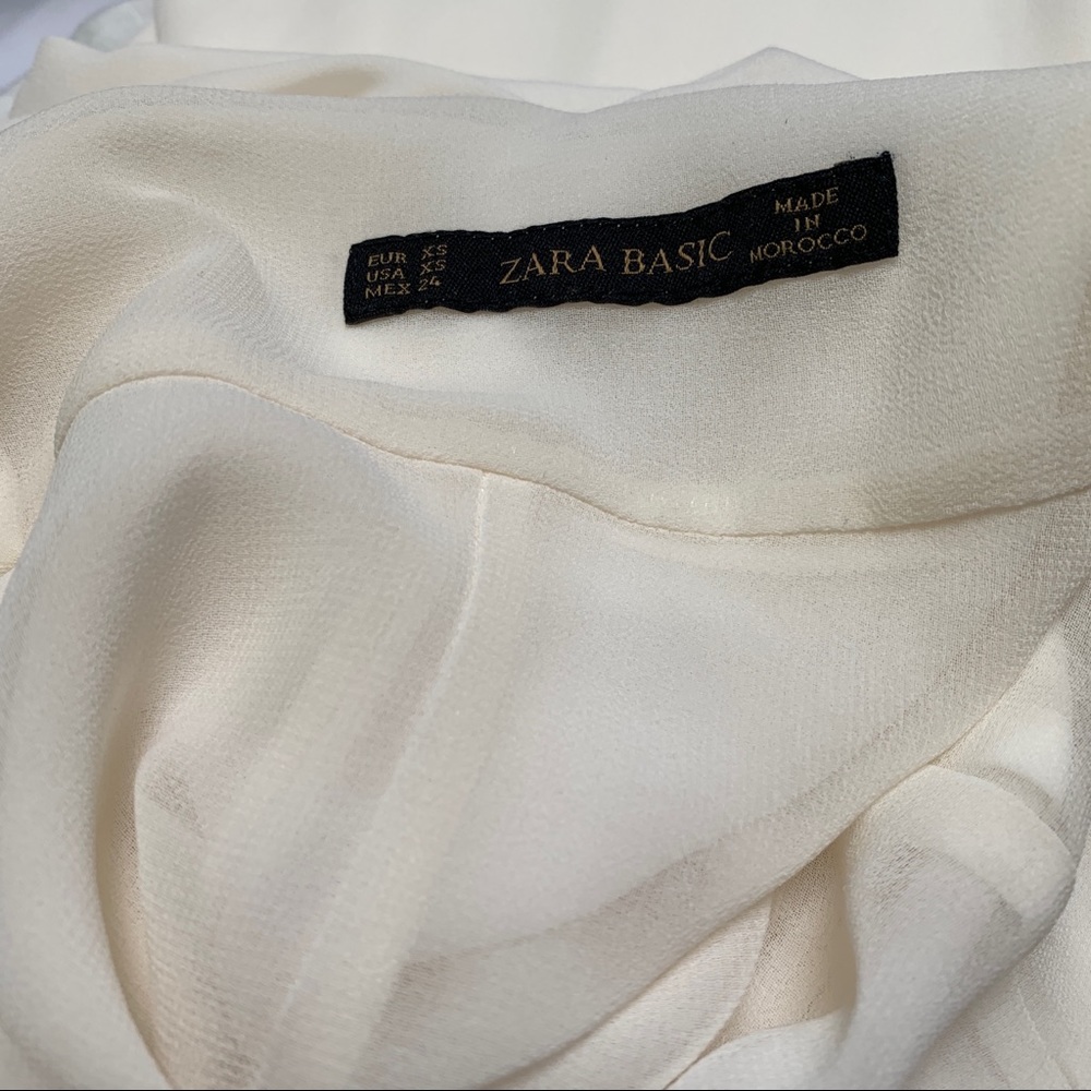 Zara Basic Maxi Chiffon Spaghetti Straps Dress Si… - image 7